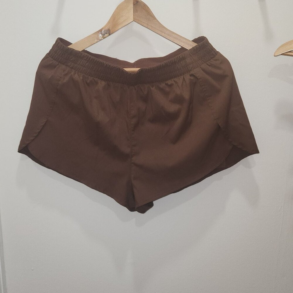 Girlfriend Collective Chestnut Trail Running Shorts - Brown - Size L